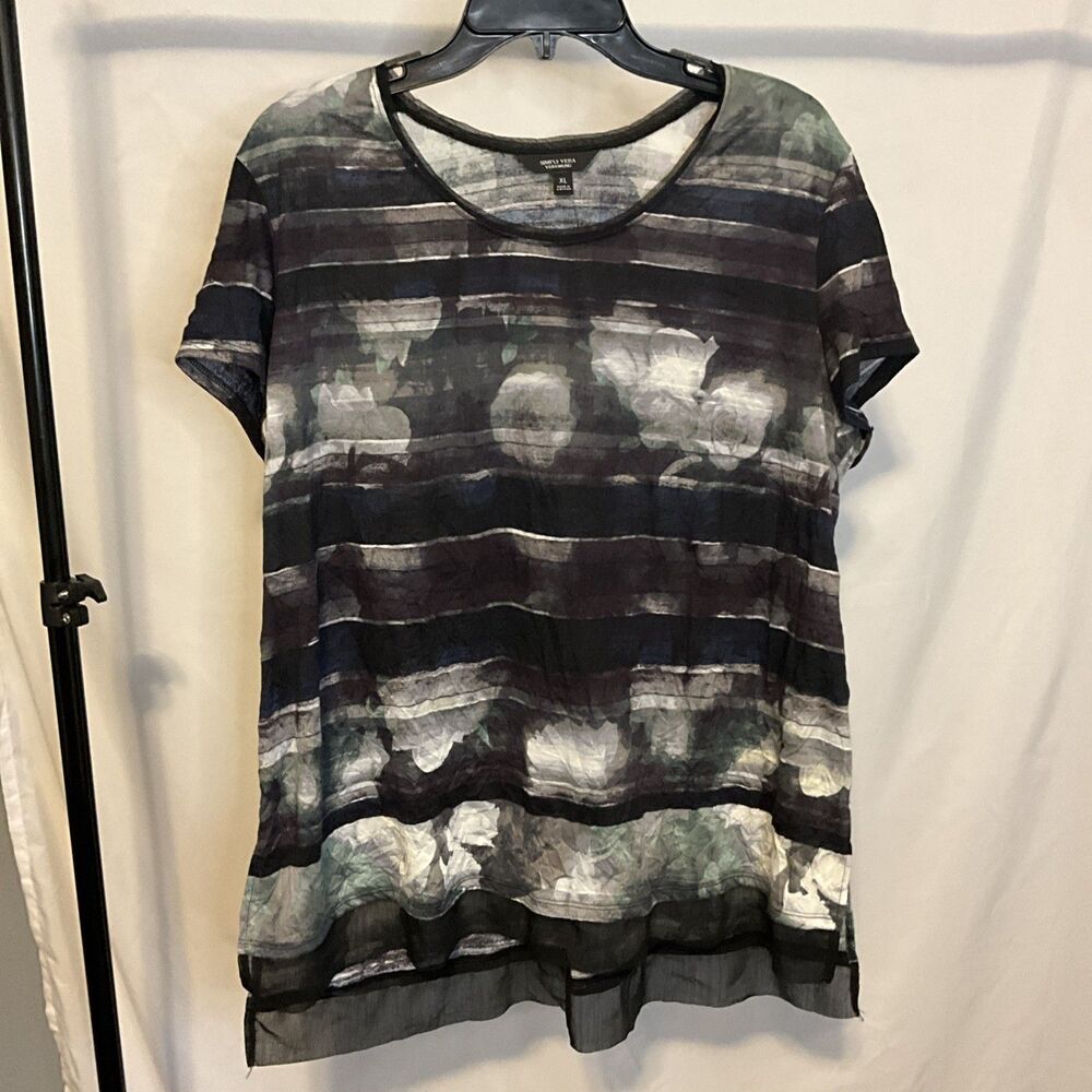 Simply Vera by Vera Wang Women's Printed Dyed Shirt Size XL